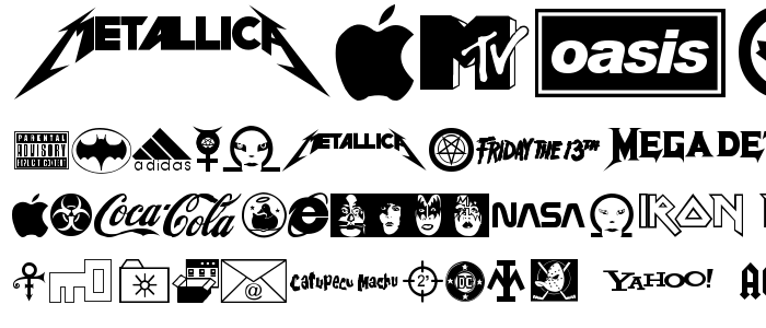 Famous Logos font